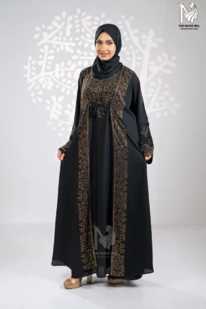 Full Body View of the Meher Abaya Black