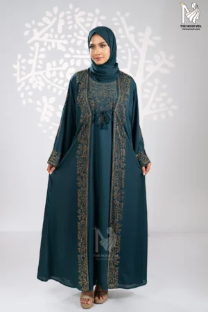 Full Body view of Meher Abaya in pit color