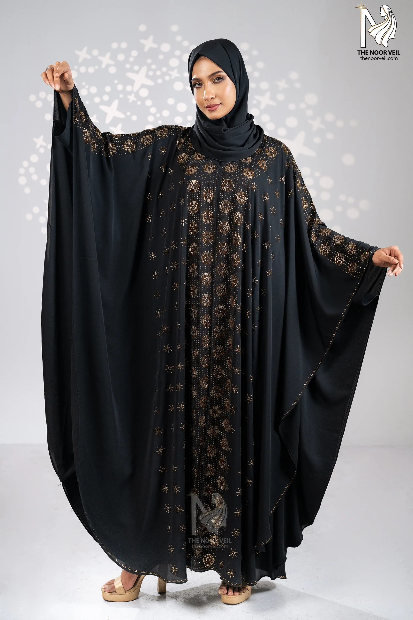 Asthetic view of sultana abaya royal black